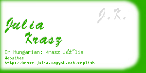 julia krasz business card